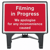 Filming in Progress We apologise for any inconvenience caused 1050x750mm Q-Sign