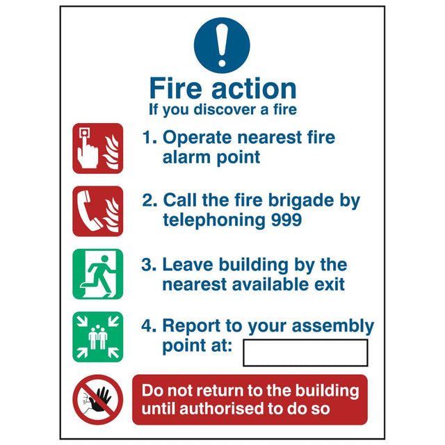 fire-action-5-point-action-sign-safety-extinguisher-signage-fire-evacuation-escape-hazard-identify-locate-instruct-prevention-regulations-compliance-gear-self-adhesive-rigid-PVC-foam-high-impact-polystyrene-photoluminescent-polycarbonate