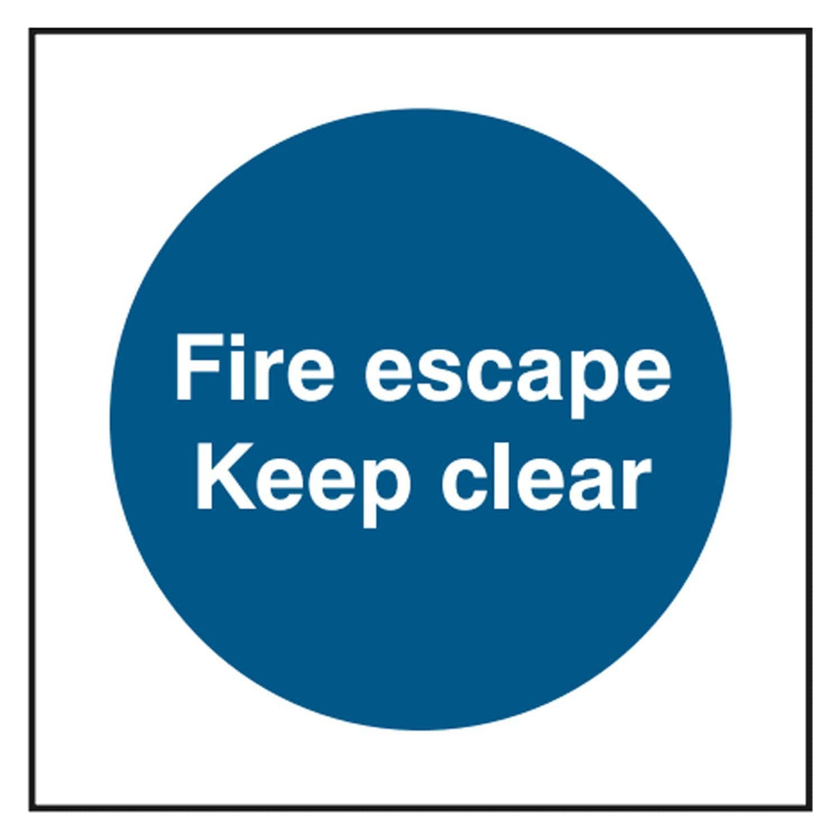fire-escape-keep-clear-door-sign-safety-extinguisher-signage-fire-evacuation-escape-hazard-identify-locate-instruct-alarm-prevention-regulations-compliance-gear-self-adhesive-rigid-PVC-foam-high-impact-polystyrene-photoluminescent-polycarbonate