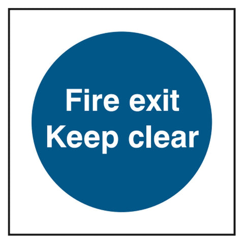 fire-exit-keep-clear-door-sign-safety-extinguisher-signage-fire-evacuation-escape-hazard-identify-locate-instruct-alarm-prevention-regulations-compliance-gear-self-adhesive-rigid-PVC-foam-high-impact-polystyrene-photoluminescent-polycarbonate