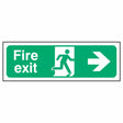 fire-exit-sign-right-arrow-emergency-fire-extinguisher-signage-evacuation-escape-hazard-identify-locate-instruct-alarm-prevention-assembly-regulations-compliance-gear-self-adhesive-rigid-PVC-foam-high-impact-polystyrene-photoluminescent-polycarbonate