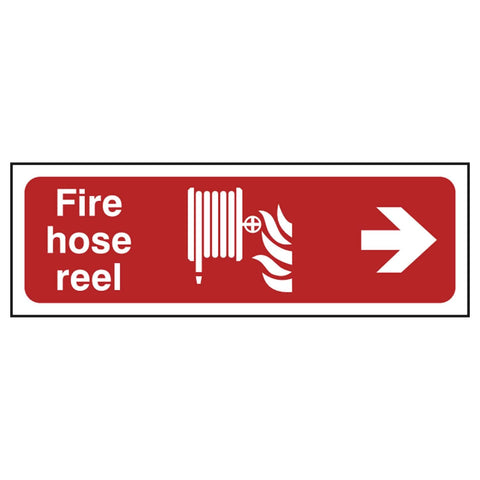 fire-hose-reel-right-arrow-sign-emergency-exit-fire-extinguisher-signage-evacuation-escape-hazard-identify-locate-instruct-alarm-prevention-assembly-regulations-compliance-gear-self-adhesive-rigid-PVC-foam-high-impact-polystyrene-photoluminescent-polycarbonate