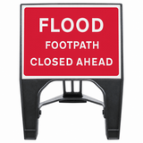 Flood Footpath Closed Ahead 600 x 450mm Q-Sign