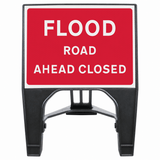 Flood Road Ahead Closed 600 x 450mm Q-Sign