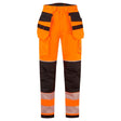 Portwest FR427 Waterproof PW3 Modaflame Rain+ Hi-Vis FR Winter Holster Trousers
