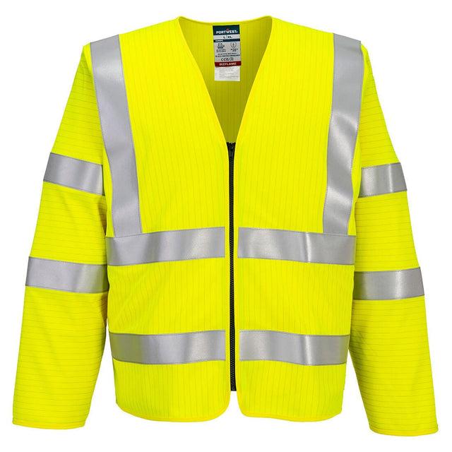 Portwest FR616 Bizflame Hi-Vis FR Long Sleeve Zip Vest