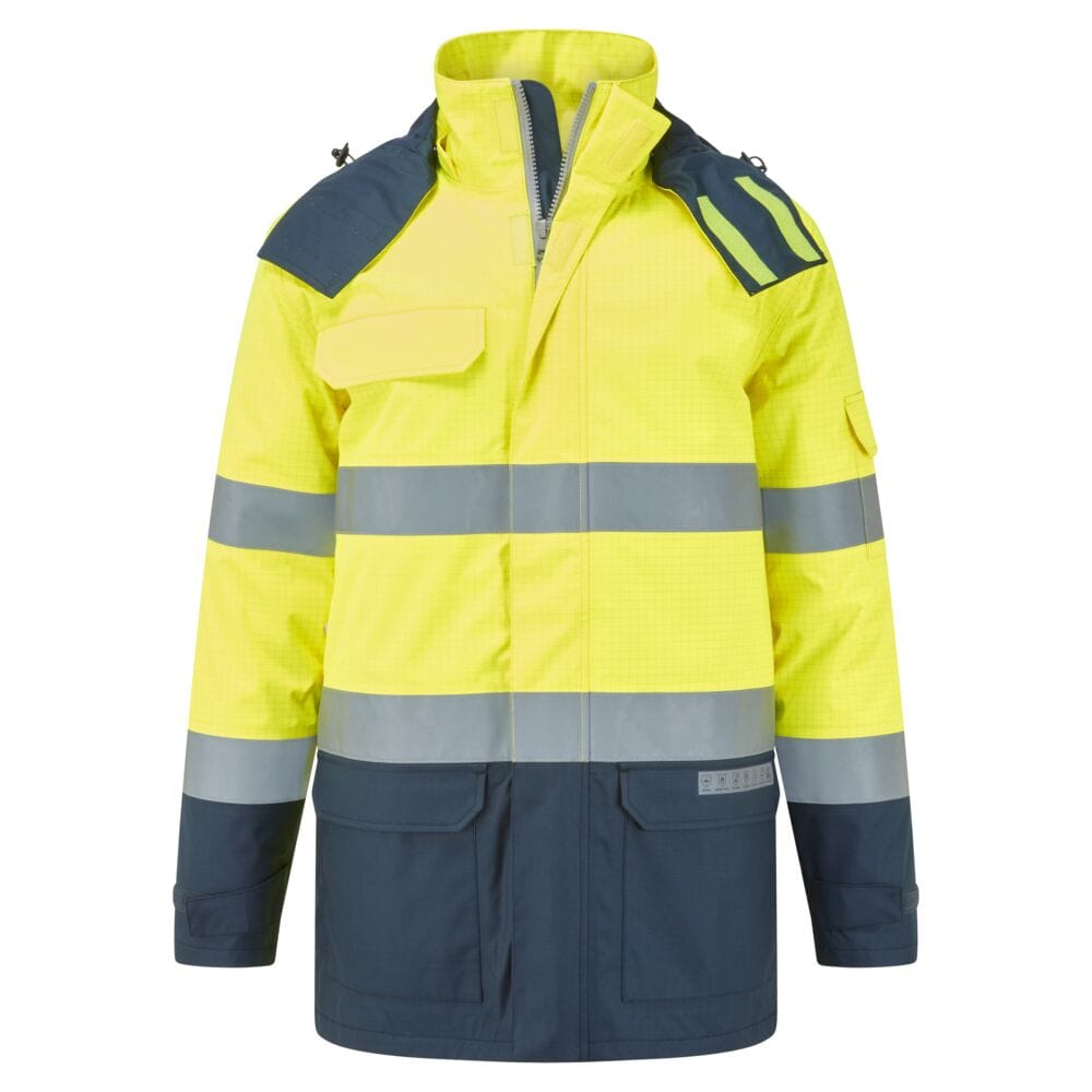 Portwest FR617 Waterproof Bizflame Rain+ Hi-Vis Multi-Norm Contrast FR Winter Jacket