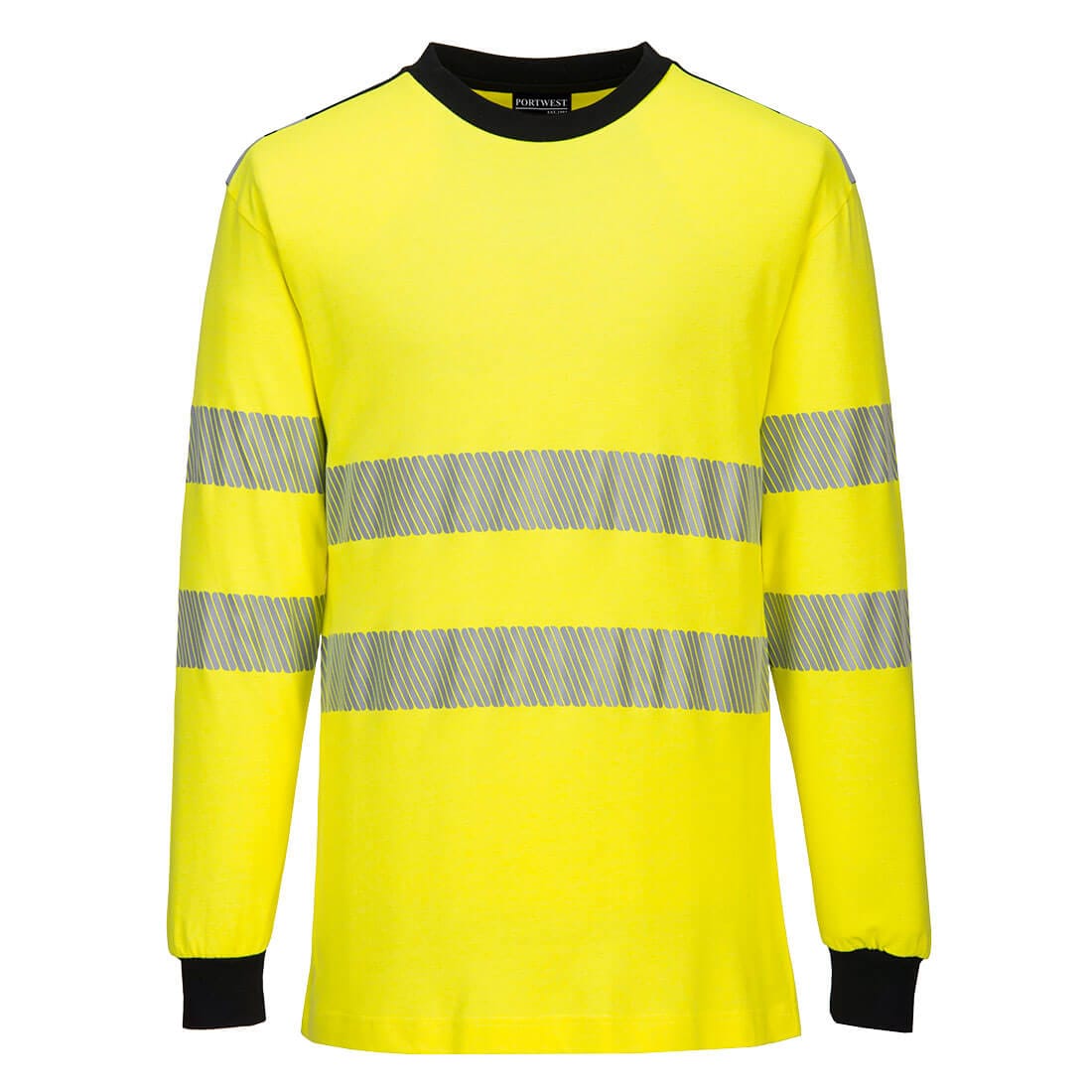 Portwest FR701 PW3 Modaflame Knit Hi-Vis FR Long Sleeve T-Shirt