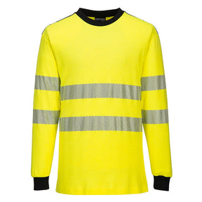 Portwest FR701 PW3 Modaflame Knit Hi-Vis FR Long Sleeve T-Shirt