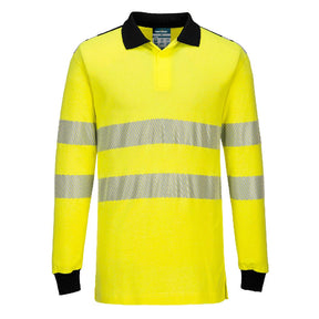 Portwest FR702 PW3 Modaflame Knit Hi-Vis FR Long Sleeve Polo Shirt