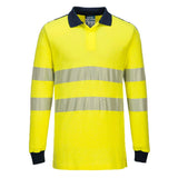 Portwest FR702 PW3 Modaflame Knit Hi-Vis FR Long Sleeve Polo Shirt