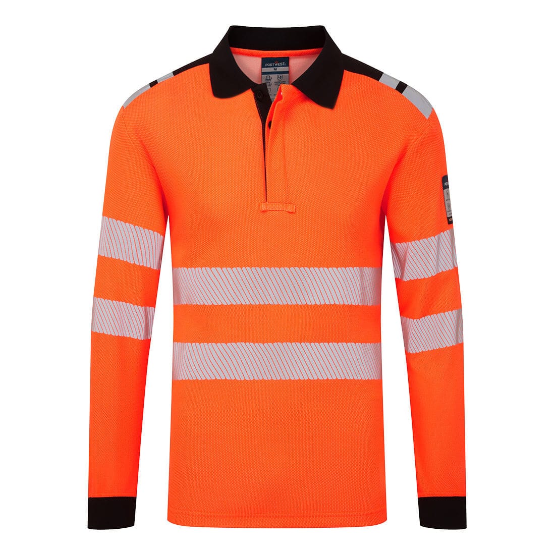 Portwest FR734 PW3 Modaflame Knit HVO FR Long Sleeve Polo Shirt