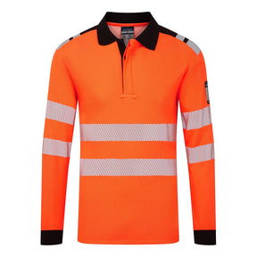 Portwest FR734 PW3 Modaflame Knit HVO FR Long Sleeve Polo Shirt