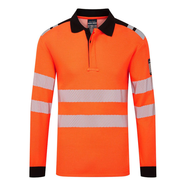 Portwest FR734 PW3 Modaflame Knit HVO FR Long Sleeve Polo Shirt