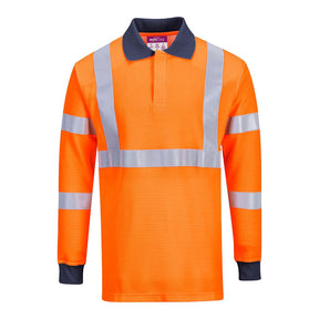 Portwest FR76 Modaflame Knit HVO FR Long Sleeve Polo Shirt