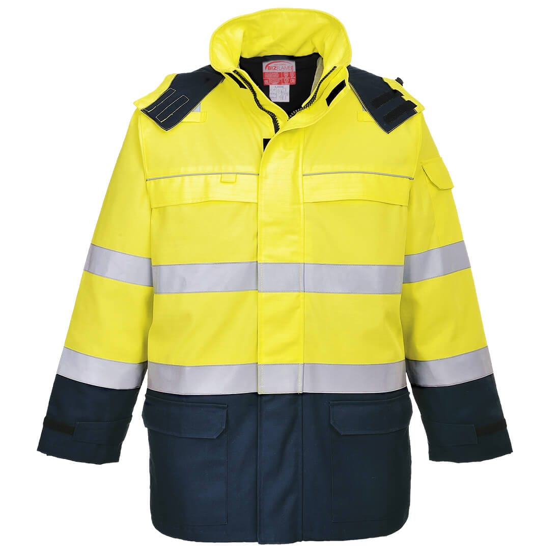 Portwest FR79 Waterproof Bizflame Rain+ Hi-Vis Multi-Norm Constrast FR Jacket