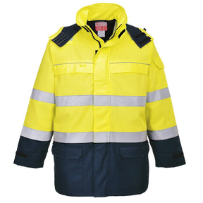 Portwest FR79 Waterproof Bizflame Rain+ Hi-Vis Multi-Norm Constrast FR Jacket