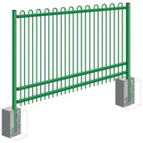 Flexarail-cld-vertical-bar-railings-bowtop-rospa-play-safe-bs17229-perimeter-security-playgrounds-schools-fencing-self-raking-child-safe-durable-custom-colour-high-spearhead-finial-safety-play-area-residential-powder-coated
