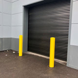 galvanised-steel-bollards-durable-corrosion-rust-resistant-outdoor-high-quality-weather-proof-heavy-duty-security-post-traffic-control-parking-aid-car-park-residential-city-schools-airports-retail-industrial-construction-sites-pedestrian-zones-bike-lanes-crash-protection-yellow-powder-coated