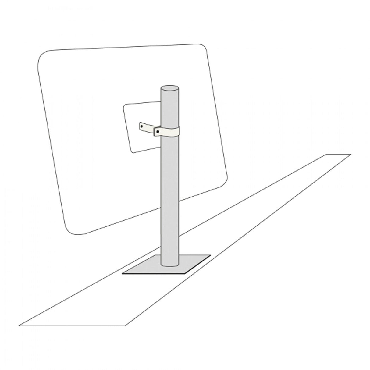 Galvanised Steel Wall Post