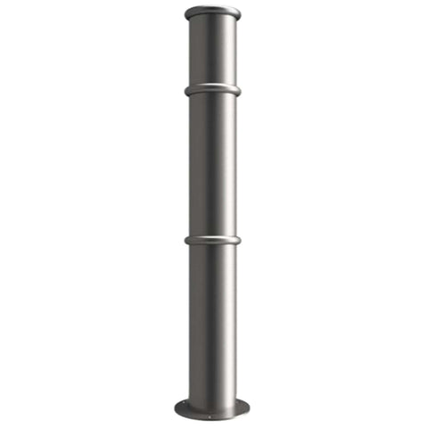 GFC3000-ornamental-galvanised-steel-bollard-ragged-flanged-removable-bolt-down-concrete-cast-in-decorative-outdoor-city-landscaping-parks-urban-architectural-safety-crash-protection-pedestrian-safety-vehicle-access-control-custom-colours-commercial-industrial-security-eyelets-hooks-chains