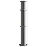 GFC3000-ornamental-galvanised-steel-bollard-ragged-flanged-removable-bolt-down-concrete-cast-in-decorative-outdoor-city-landscaping-parks-urban-architectural-safety-crash-protection-pedestrian-safety-vehicle-access-control-custom-colours-commercial-industrial-security-eyelets-hooks-chains