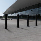 GFC1700-ornamental-galvanised-steel-bollard-ragged-flanged-removable-bolt-down-concrete-cast-in-decorative-outdoor-city-landscaping-parks-urban-architectural-safety-crash-protection-pedestrian-safety-vehicle-access-control-custom-colours-commercial-industrial-security-eyelets-hooks-chains