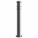 GFC1700-ornamental-galvanised-steel-bollard-ragged-flanged-removable-bolt-down-concrete-cast-in-decorative-outdoor-city-landscaping-parks-urban-architectural-safety-crash-protection-pedestrian-safety-vehicle-access-control-custom-colours-commercial-industrial-security-eyelets-hooks-chains