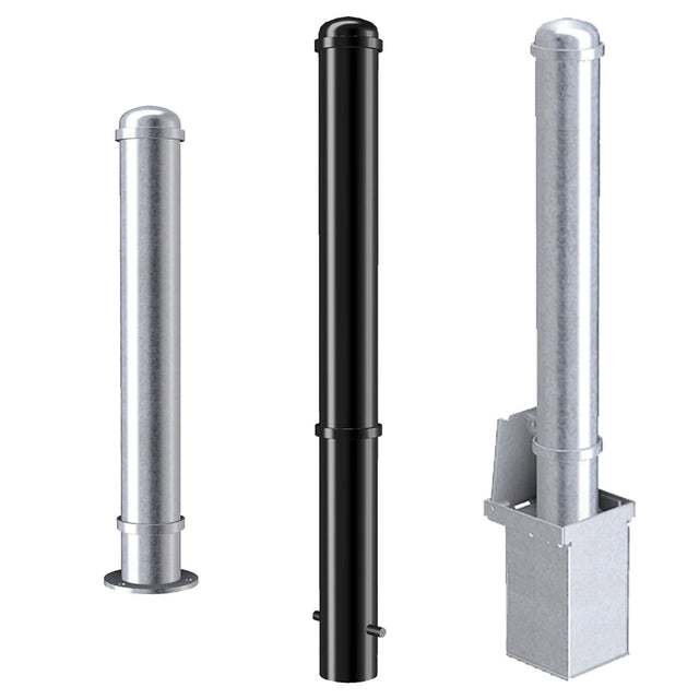 three ornamental bollards