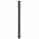 GFC1700-ornamental-galvanised-steel-bollard-ragged-flanged-removable-bolt-down-concrete-cast-in-decorative-outdoor-city-landscaping-parks-urban-architectural-safety-crash-protection-pedestrian-safety-vehicle-access-control-custom-colours-commercial-industrial-security-eyelets-hooks-chains