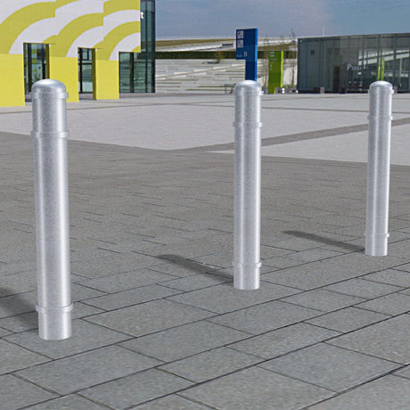 Three ornamental bollards