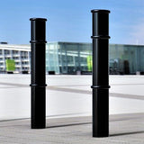 GFC3000-ornamental-galvanised-steel-bollard-ragged-flanged-removable-bolt-down-concrete-cast-in-decorative-outdoor-city-landscaping-parks-urban-architectural-safety-crash-protection-pedestrian-safety-vehicle-access-control-custom-colours-commercial-industrial-security-eyelets-hooks-chains