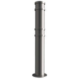 GFC4500-ornamental-galvanised-steel-bollard-ragged-flanged-removable-bolt-down-concrete-cast-in-decorative-outdoor-city-landscaping-parks-urban-architectural-safety-crash-protection-pedestrian-safety-vehicle-access-control-custom-colours-commercial-industrial-security-eyelets-hooks-chains