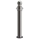 GFC5000-ornamental-galvanised-steel-bollard-ragged-flanged-removable-bolt-down-concrete-cast-in-decorative-outdoor-city-landscaping-parks-urban-architectural-safety-crash-protection-pedestrian-safety-vehicle-access-control-custom-colours-commercial-industrial-security-eyelets-hooks-chains