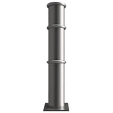 GFC6000-ornamental-galvanised-steel-bollard-ragged-flanged-removable-bolt-down-concrete-cast-in-decorative-outdoor-city-landscaping-parks-urban-architectural-safety-crash-protection-pedestrian-safety-vehicle-access-control-custom-colours-commercial-industrial-security-eyelets-hooks-chains