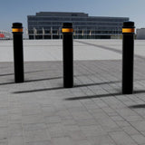 GFC6r-ornamental-galvanised-steel-bollard-ragged-flanged-bolt-down-concrete-cast-in-decorative-outdoor-city-landscaping-parks-urban-architectural-safety-crash-protection-pedestrian-safety-vehicle-access-control-custom-colours-commercial-industrial-security-eyelets-hooks-chains