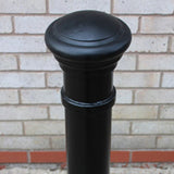 GFC7000-manchester-ornamental-galvanised-steel-bollard-ragged-flanged-removable-bolt-down-concrete-cast-in-decorative-outdoor-city-landscaping-parks-urban-architectural-safety-crash-protection-pedestrian-safety-vehicle-access-control-custom-colours-commercial-industrial-security-eyelets-hooks-chains