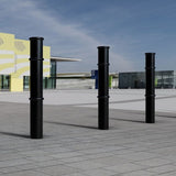 GFC3000-ornamental-galvanised-steel-bollard-ragged-flanged-removable-bolt-down-concrete-cast-in-decorative-outdoor-city-landscaping-parks-urban-architectural-safety-crash-protection-pedestrian-safety-vehicle-access-control-custom-colours-commercial-industrial-security-eyelets-hooks-chains