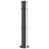 GFC4000-ornamental-galvanised-steel-bollard-ragged-flanged-removable-bolt-down-concrete-cast-in-decorative-outdoor-city-landscaping-parks-urban-architectural-safety-crash-protection-pedestrian-safety-vehicle-access-control-custom-colours-commercial-industrial-security-eyelets-hooks-chains