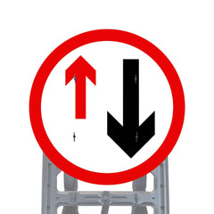 Oncoming Traffic Quick-Fit Sign Face Diagram 