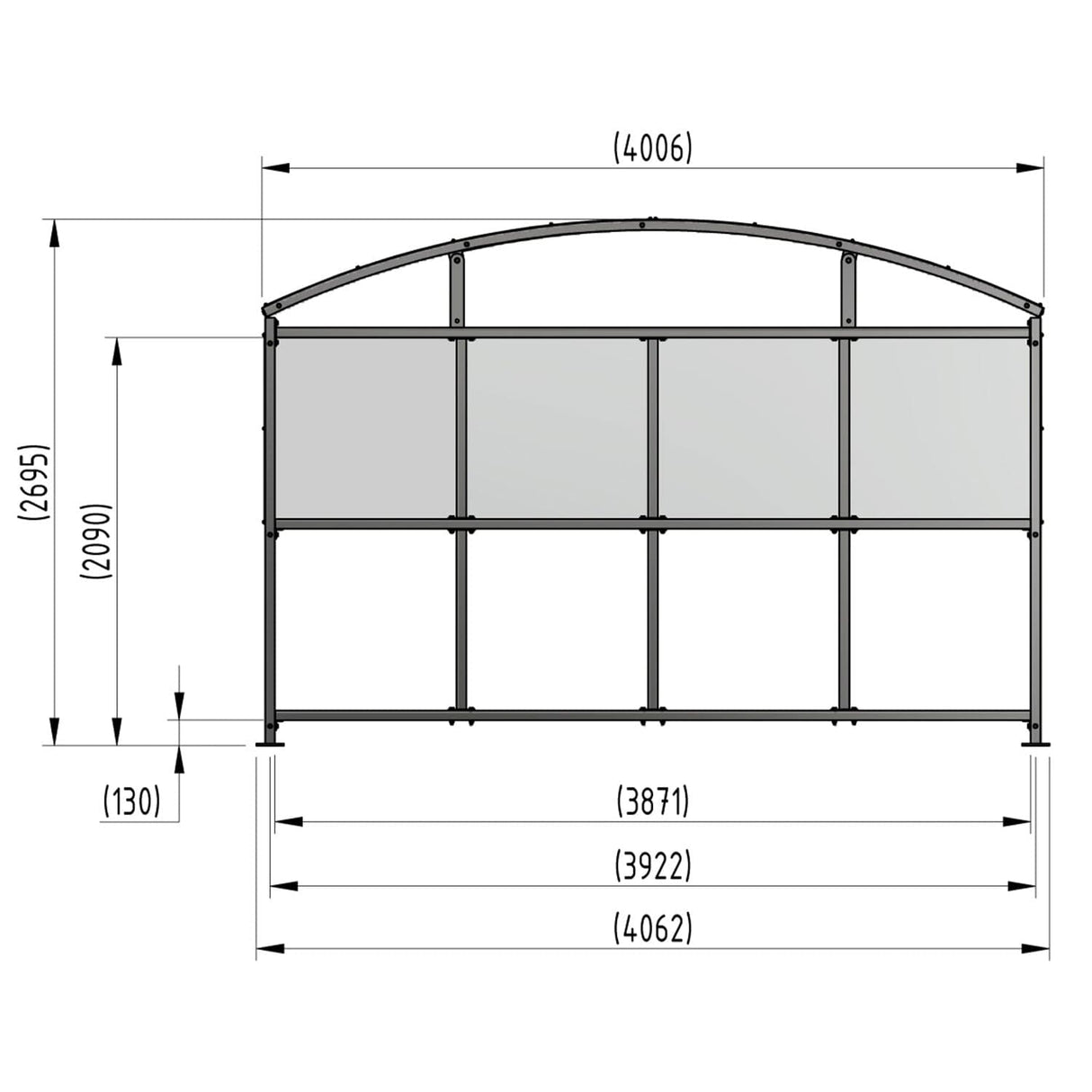 glendale-open-fronted-modular-smoking-shelter-outdoor-area-cigarette-smoke-waterproof-weather-resistant-public-spaces-university-bars-resteraunts-free-standing-galvanised-mild-steel-heavy-duty-durable-commercial-receational-PETG-curved-roof