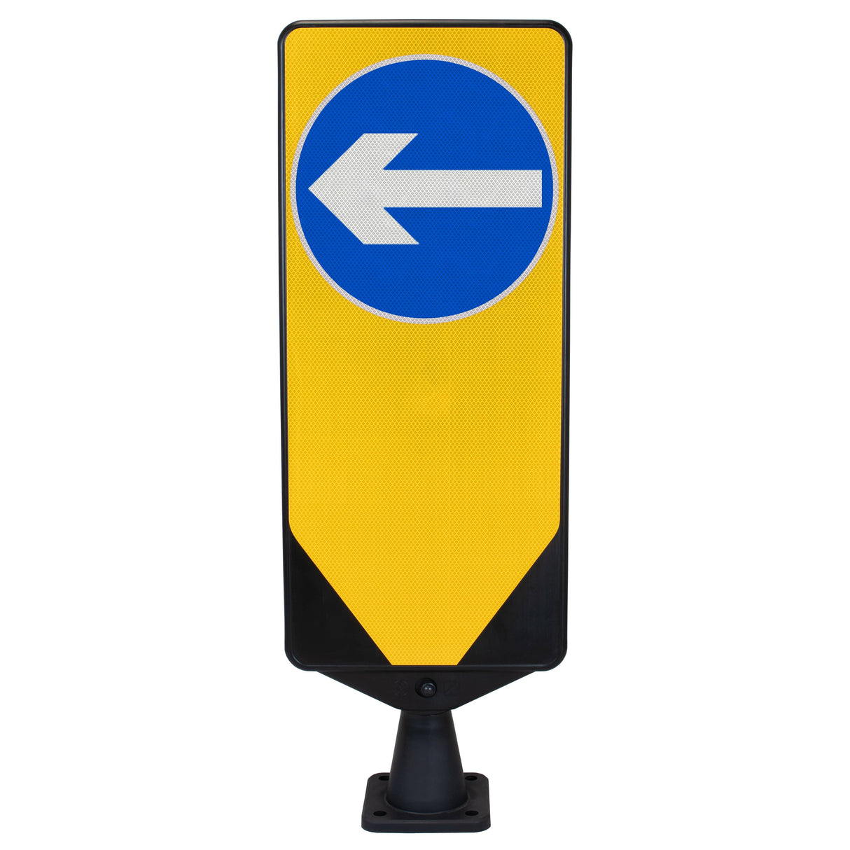 Morelock Yellow Bollard Keep Left Road Safety Traffic Highway Reflective Tape Flexible Removable Surface Mounted Anti-Ram High Visibility Durable Weather-Resistant Impact-Resistant Non-Corrosive