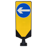 Morelock Yellow Bollard Keep Left Road Safety Traffic Highway Reflective Tape Flexible Removable Surface Mounted Anti-Ram High Visibility Durable Weather-Resistant Impact-Resistant Non-Corrosive
