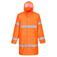 Portwest H442 Class 2 Waterproof Hi-Vis Rain Coat 100cm