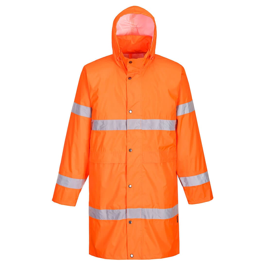 Portwest H442 Class 2 Waterproof Hi-Vis Rain Coat 100cm