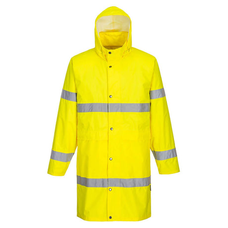 Portwest H442 Class 2 Waterproof Hi-Vis Rain Coat 100cm