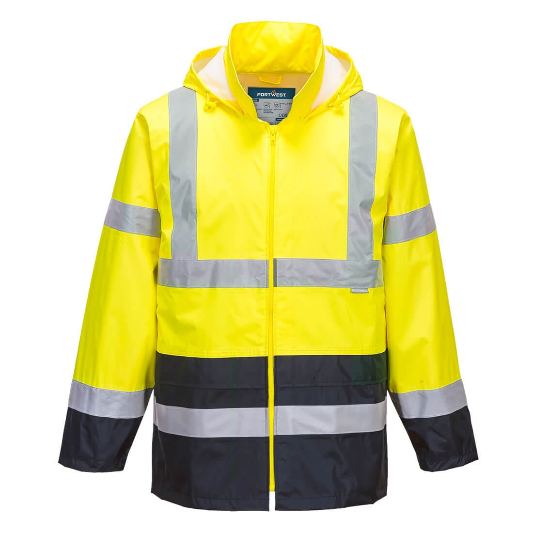 Portwest H443 Class 2 Waterproof Hi-Vis Contrast Classic Rain Jacket