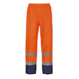 Portwest H444 Waterproof Hi-Vis Contrast Classic Rain Trousers