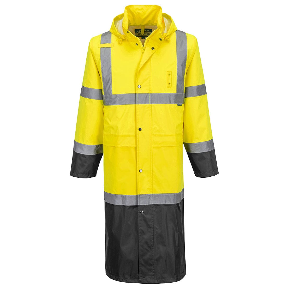 Portwest H446 Waterproof Hi-Vis Contrast Raincoat 122cm