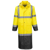 Portwest H446 Waterproof Hi-Vis Contrast Raincoat 122cm